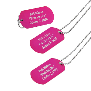 Personalized Pink Dog Tags (Per Dozen)