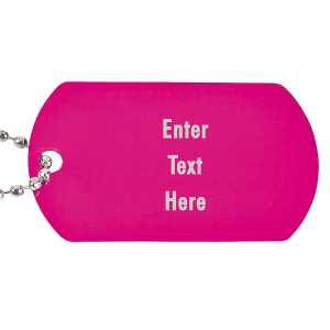 Personalized Pink Dog Tags (Per Dozen)