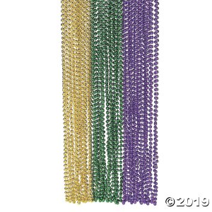Metallic Mardi Gras Beads (48 Piece(s))