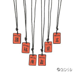 Chinese Character Necklaces (24 Piece(s))