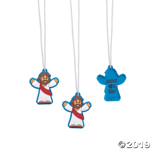 Jesus Charm Necklaces (Per Dozen)