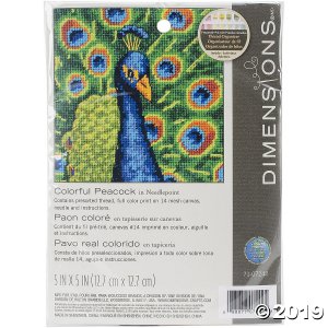 Dimensions Mini Needlepoint Kit - Colorful Peacock (1 Set(s))