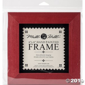Mill Hill Wooden Frame - Holiday Red, 6x6 (1 Piece(s))