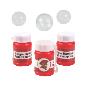 Mini Red Custom Photo Bubble Bottles (24 Piece(s))