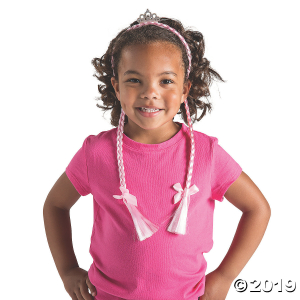 Princess Tiara Headbands with Braids (Per Dozen)