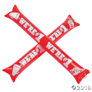 Inflatable Red Team Spirit Boom Sticks (24 Piece(s))