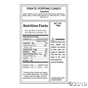 Pirate Popping Candy (36 Piece(s))