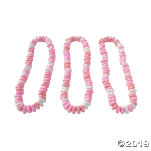 Stretchable Heart-Shaped Valentine Hard Candy Necklaces (24 Piece(s))