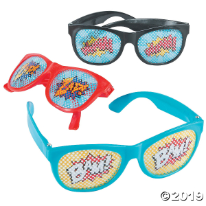 Superhero Pinhole Glasses (Per Dozen)