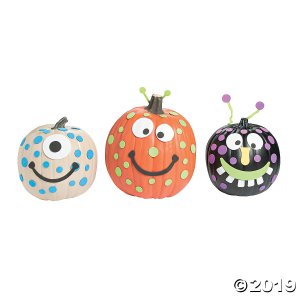 Foam Monster Pumpkin Decorating Craft Kit (Makes 12)