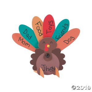 Thankful Turkey Place Card Craft Kit (Makes 12)
