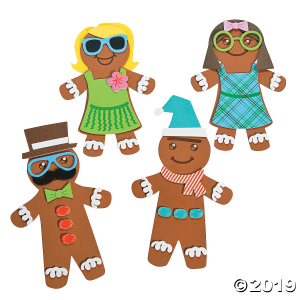 Silly Gingerbread Magnet Craft Kit (Makes 12)