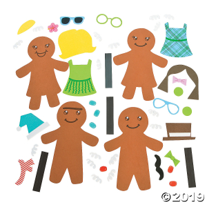 Silly Gingerbread Magnet Craft Kit (Makes 12)