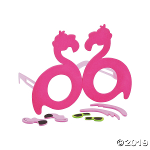 Tropical Flamingo Kids' Glasses Craft Kit (Makes 12)