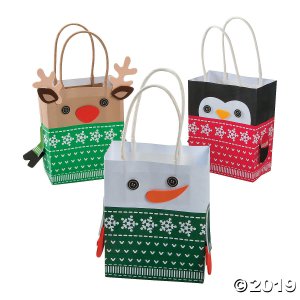 Christmas Sweater Character Small Gift Bag Craft Kit (Makes 12)