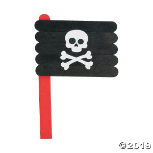Pirate Flag Craft Stick Craft Kit (Makes 12)