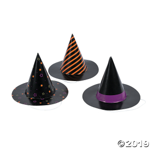 Witch Cone Party Hats (Per Dozen)