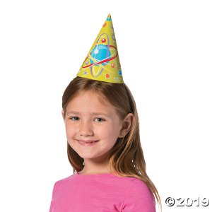 Science Cone Party Hats (Per Dozen)
