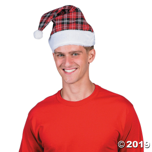 Christmas Plaid Santa Hat (1 Piece(s))