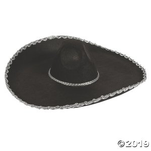 Black Sombrero with Silver Trim (1 Piece(s))