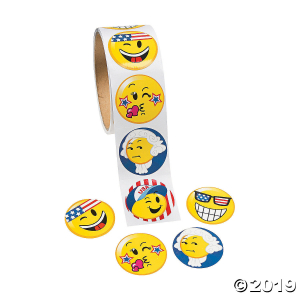 Patriotic Emoji Stickers (1 Roll(s))