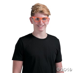 Orange Clear Lens Glasses - 12 Pc. (Per Dozen)