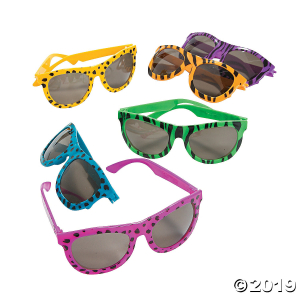 Bright Animal Print Sunglasses (Per Dozen)