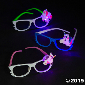 Light-Up Unicorn Glasses (Per Dozen)