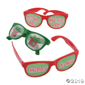 Christmas Fun Pinhole Glasses (Per Dozen)