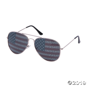 USA Flag Aviator Sunglasses (Per Dozen)