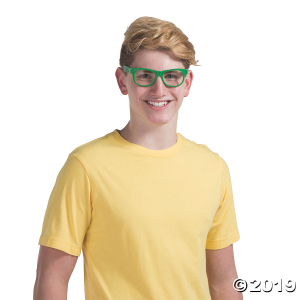 Green Clear Lens Glasses - 12 Pc. (Per Dozen)