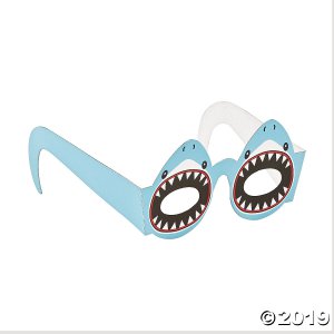 Kids' Shark Paper Glasses (Per Dozen)