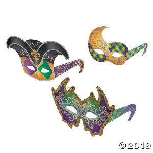 Mardi Gras Mask Glasses (Per Dozen)