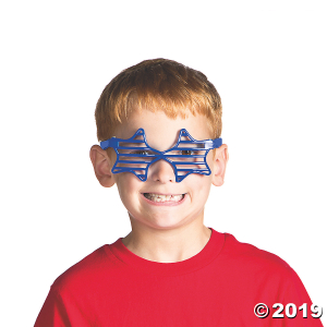 Patriotic Star-Shaped Shutter Glasses - 12 Pc. (Per Dozen)