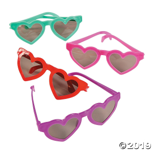 Kids' Heart-Shaped Sunglasses (Per Dozen)