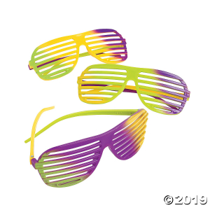 Mardi Gras Shutter Glasses (Per Dozen)