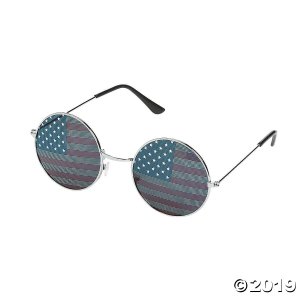 Patriotic Round Sunglasses (6 Piece(s))