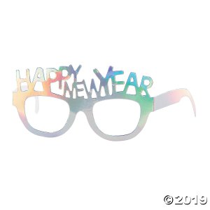Iridescent New Year's Eve Paper Glasses (48 Piece(s))