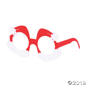 Santa Hat Paper Glasses (Per Dozen)