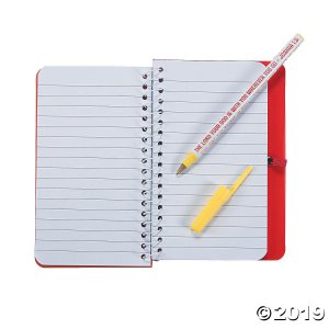 Joshua 1:9 Spiral Notebooks with Pen (Per Dozen)
