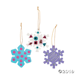 DIY Wood Snowflake Ornaments (Per Dozen)