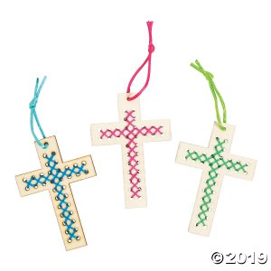 Religious Cross Stitch Ornament Craft Kit (Per Dozen)