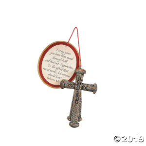 Amazing Grace Nail Cross Ornaments With Card (Per Dozen)