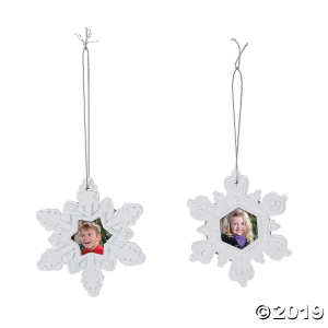 Snowflake Frame Ornaments (Per Dozen)