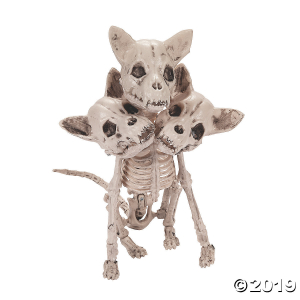 Three-Headed Dog Skeleton Halloween Decoration (1 Piece(s))