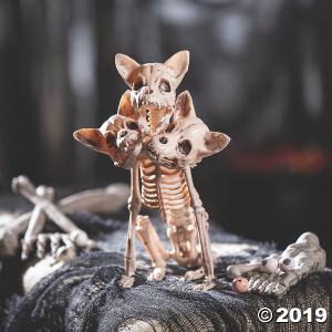 Three-Headed Dog Skeleton Halloween Decoration (1 Piece(s))