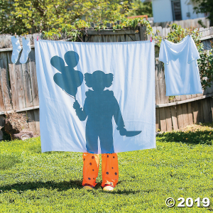 Clown Silhouette Laundry Line Halloween Decoration (1 Set(s))