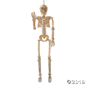 Gold Posable Skeleton Halloween Decoration (1 Piece(s))