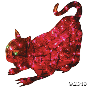 Light-Up Black Cat Halloween Decoration