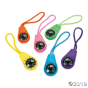 Neon Compasses with Cord (Per Dozen)